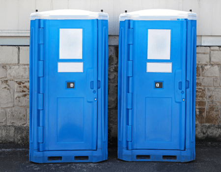 Two Blue Color Porta Potty