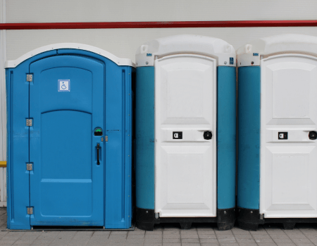 Blue Color ADA Compliant and Wheelchair Accessible Porta Potty