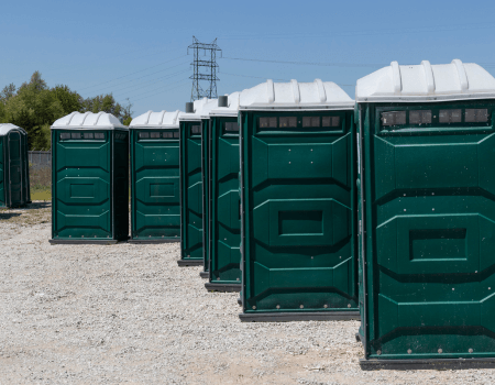 Green Color Porta Potties in El Monte - Portable Toilet Rental in El Monte